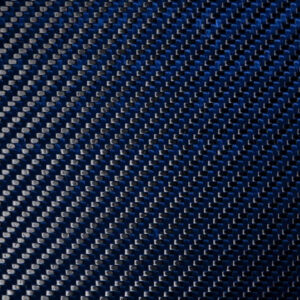 2x2 Weaved Blue Kevlar and Black Carbon Fiber, with a gloss finish