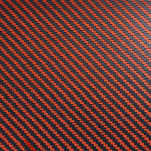 Woven Orange fiberglass/carbon fiber hybrid with gloss finish