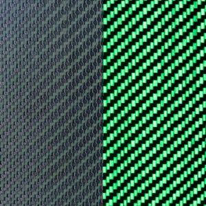 woven glow carbon fiber - side by side