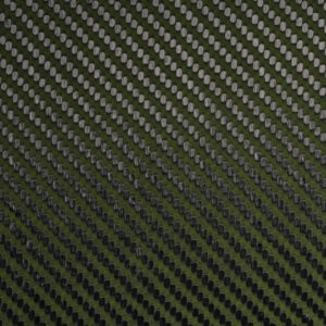 Woven Olive Green dyed Fiberglass/Carbon Fiber Hybrid with Gloss finish