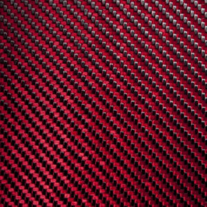 2x2 Weaved Red Kevlar and Black Carbon Fiber, with a gloss finish